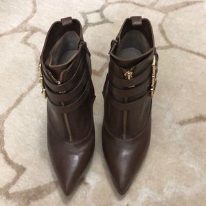 Michael Kors Brown Buckle Bootie